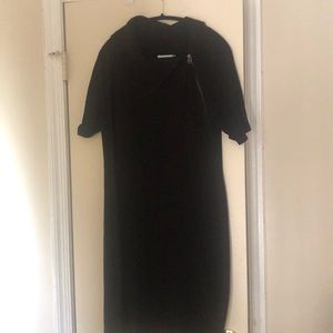 Black Calvin Klein sweater dress. Size neck zipper